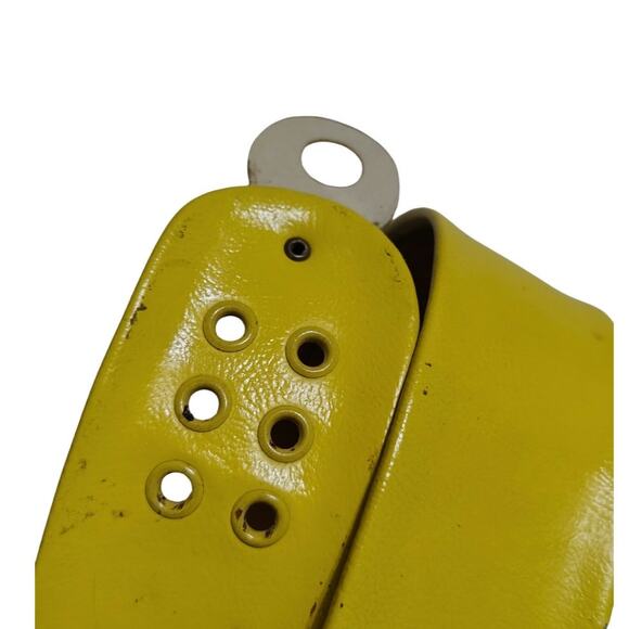 1950s Wide Yellow Leather Waist Cinching Belt Size Small Vintage Miss Pat main image 12